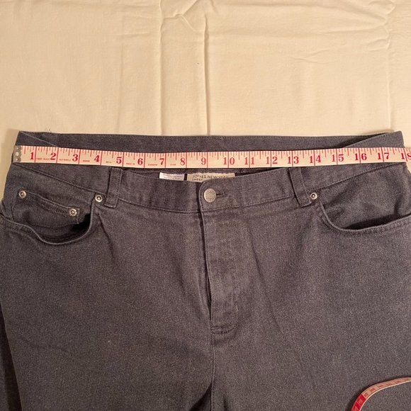 JONES NEW YORK Sport Black Denim Jeans Stretch High Rise Plus Size 16 - Picture 12 of 13